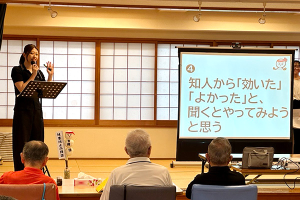 学生ボランティア団体「被害防止応援団 吉備団」による消費者教育講座の様子②